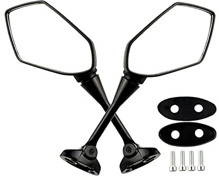 Road Passion Rétroviseurs Moto - Ensemble de Deux Rétroviseurs Avec Filetage de Boulon Compatible pour HONDA CBR900 CBR919 CBR929 CBR954 1998-2003 HYOSUNG GT125R GT250R GT650R GT650S