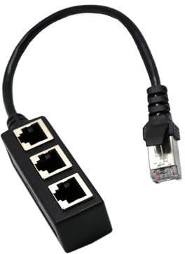 HUAREW Câble répartiteur Ethernet RJ45 1 mâle vers 3 Ports LAN Femelles Adaptateur répartiteur Ethernet pour Cat5 Cat5e Cat6 Cat7 Câble d'extension Ethernet 3 Ports Extension réseau