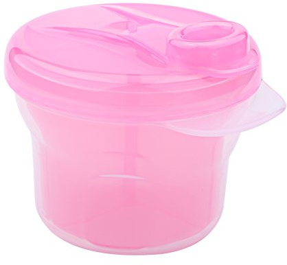 Bärbar mjölkpulverformel, dispenserbehållare, 3-lagers design med stor kapacitet, bra tätning, för utomhusbruk, praktisk användning (rosa