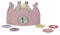 Little Dutch 4515 Stoffkrone/Geburtstagskrone mit austauschbaren Zahlen - rosa