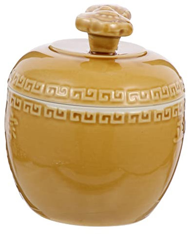 Cabilock Pentola per Stufato in Ceramica - Ciotola per Servire La Zuppa - Ciotola per Zuppa con Manico - Barattolo per Zuppa da Cucina - Manico per Ciotola per Zuppa - Ciotola per Stufato