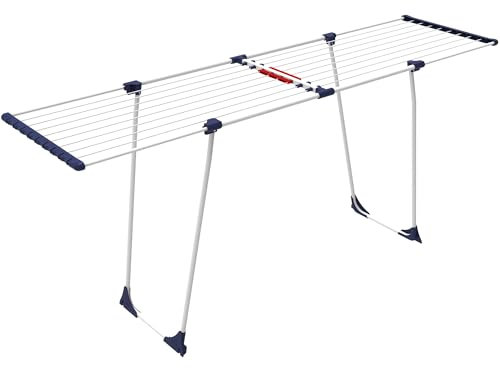 CasaSi Teleskop Wäscheständer ausziehbar 20m EasyFlex Weiß/Blau