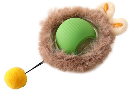 Giocattolo interattivo per gatti, palla per gatti, 360° Rolling Smart Ball per gatti e cani, 3 modalità di lavoro, giocattolo elettrico per gatti con luce LED per gatti (verde)