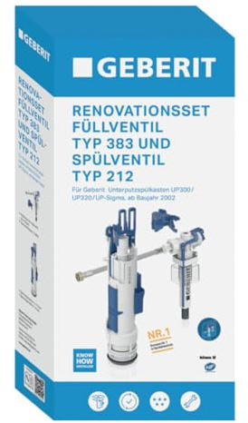 Geberit Type 212-383 Kit de Rénovation pour Réservoirs encastrés 300/320 / Sigma
