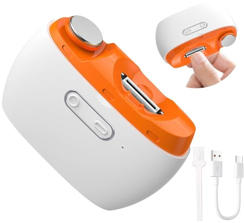 Coupe Ongle Electrique, Coupe-Ongles Automatique 2 En 1 Avec Lime Et Polissoir Intégrés, Coupe-Ongles à 2 Vitesses avec Récipient, Nail Clipper USB Rechargeable Pour Bébés, Adultes, Personnes Âgées