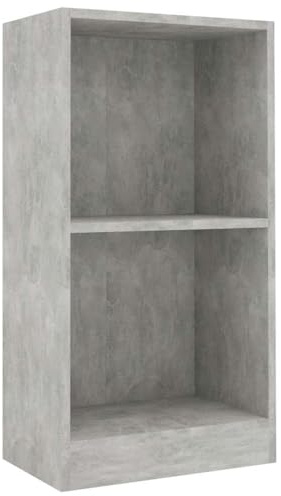vidaXL Bokhylla betonggrå 40x24x75 cm konstruerat trä