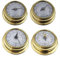 GUMEI 4 Pouces 4 pièces/Ensemble thermomètre hygromètre baromètre Montres Horloge cuivre Coquille Zirconium Marine pour Station météo