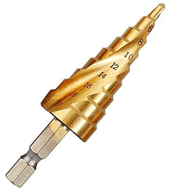 thirei Broca Escalonada, Broca Cónica HSS Para Metal, Madera, Plásticos, de 4 a 20 mm