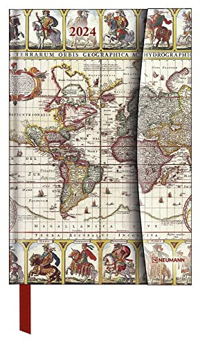 Antique Maps 2024 - Diary - Buchkalender - Taschenkalender - 10x15: Magneto Diary