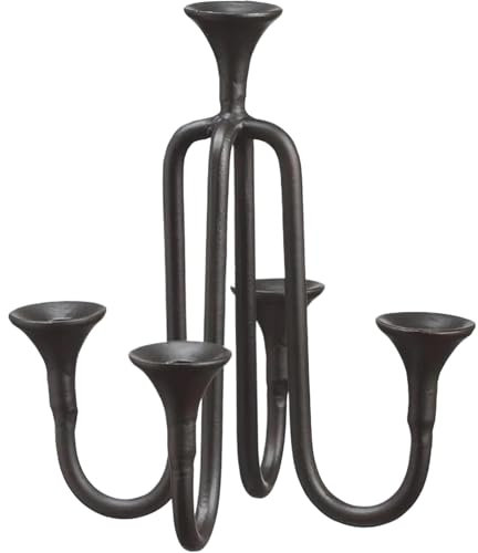 Candelabra Topper albero da 11,4 pollici Cangoli a candelatura 5 braccio bambino Candelabra Resina Vintage Candela vintage per albero di Natale Festa da pranzo Tavolo da pranzo Candela, Candelabra To