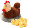 Plüsch Huhn Schwan mit Baby 32cm Stofftier Henne/Schwan mit 10 Gelb Küken und Hühnerstall/Gänschen Gefüllte Huhn Küken Plüschtier Realistisch Henne Hühnchen Kuscheltier Ostern Huhn Deko für Kinder