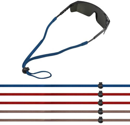 Surplex 6 Pcs Cordones para Gafas, Ajustables para Gafas Deportivas, Cuerda de Gafas Antideslizante, Cordones para Gafas de Sol y Gafas Deportivas, Cinta para Gafas para Niños Hombre Mujer