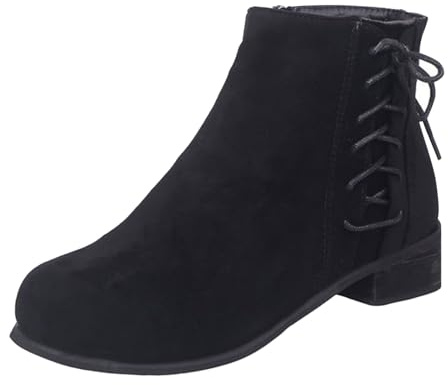 Botas Mujer Invierno,Botas Cowboy Comodos Elegante y Práctica Suela Antideslizante Botines Estilo Vaquero Botines Estilo Motero Trekking Zapatos de Tacon Ancho Outdoor