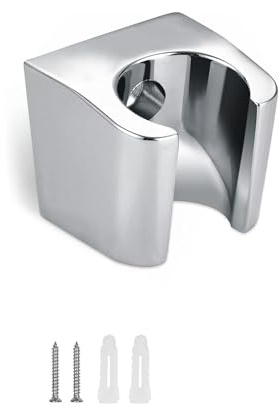 Lega di Zinco Supporto Soffione Doccia, Supporto Telefono-Doccia per Maniglie Doccia con Diametro di 20-22 mm, Porta Soffione Doccia con Viti, Argento Staffa per Doccetta per Bagni