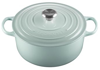 Le Creuset Signature Enamelled Cast Iron Round Casserole Dish With Lid, 26 cm, 5.3 Litre, Sea Salt