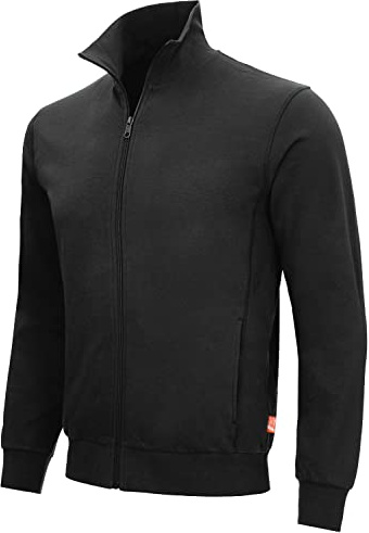 Nitras MOTION TEX LIGHT 7020 Arbeits-Pullover - Pulli mit Reißverschluss - Sweater für die Arbeit - Schwarz - XL