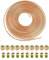 QWORK® Tubo Freno Rivestito di Rame da 10 m, diametro esterno 4.76 mm, diametro interno 3.3 mm con 20 dadi