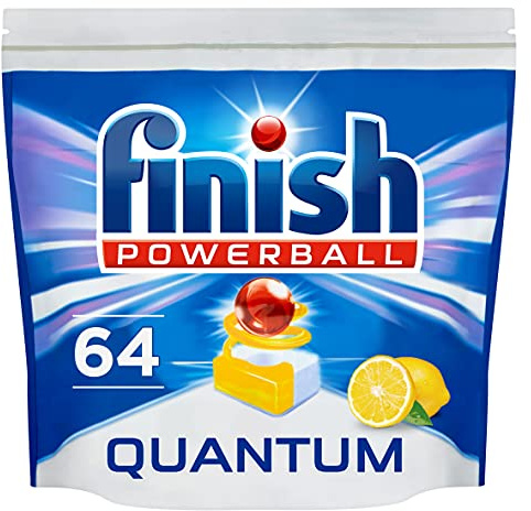 Finish - Pastiglie per lavastoviglie Finish Quantum Powerball, al limone