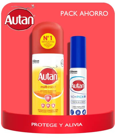 Autan Pack Protection Plus Aerosol + No+Pick, Repelente Multi Insecto + Tratamiento de picaduras, Incoloro