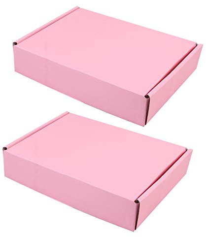 TOYANDONA Wellpappe Versandkarton Faltkarton Versandschachtel DIY Falten Rosa Papier 10PCS 200x140x40mm Bücher Schmuck Geschenkboxen Verpackungsschachteln Versandzubehör