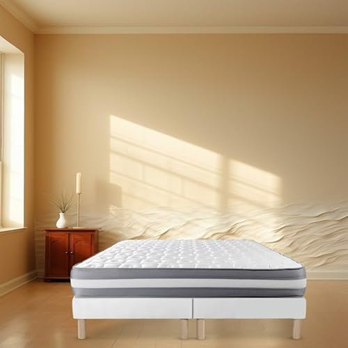 by sommiflex SOMMIER TAPISSIER Blanc 70x190x2 (140x190) | Fabrication FRANÇAI