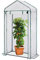 Quictent Foliengewächshaus 190 x 100 x 50 cm Tomatengewächshaus mit Spitzdach, Tomatenhaus mit aufrollbare Türen für Gemüse, Obst, Blumen, Garten, Balkon, Weiß