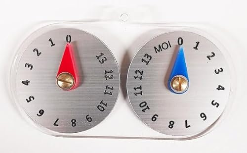 tsme Compteur de Points pétanque à Main Acrylique 100x60mm avec Tour de coup inclus pour Enfant, Petit Garçon