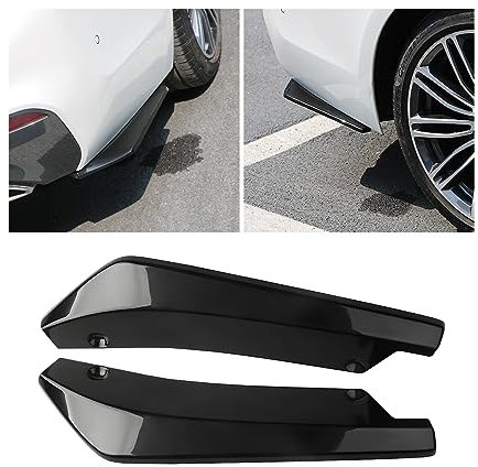 JNNJ Heckschürze Spoiler Stoßstange Abdeckung Splitter, Auto Heckspoiler Mit 6 Schrauben (Schwarz)