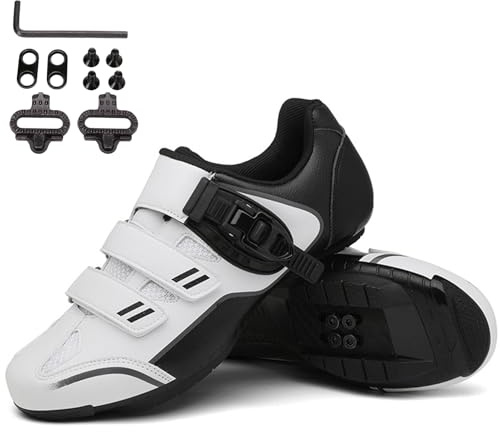 Hombre Zapatilla MTB Ciclismo Compatible con SPD Pedales de 2 Tornillos con Calas Zapatos Bicicleta de Montaña Respirables Exterior Unisex Adulto