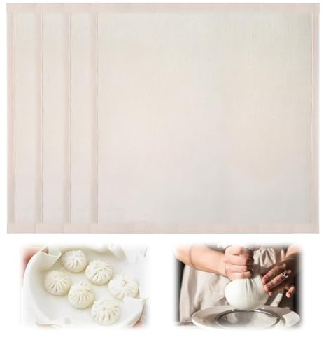 Androxeda 4 Piezas Telas Filtrante Reutilizable, 50X50Cm Paño De Filtración De Algodón Lavable Para Colar Queso Zumo Té Leche Vegetal Yogur Café