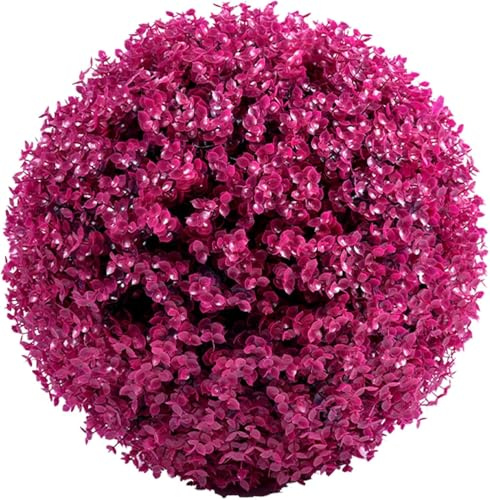 Palla Topiaria Appesa Artificiale 20 Cm, Palle Topiarie Artificiali All'aperto, Palle di Bosso Finto, Palla di Bosso Finto Decorazione della Parete per Interni Esterni Giardino Balcone, E, 45cm
