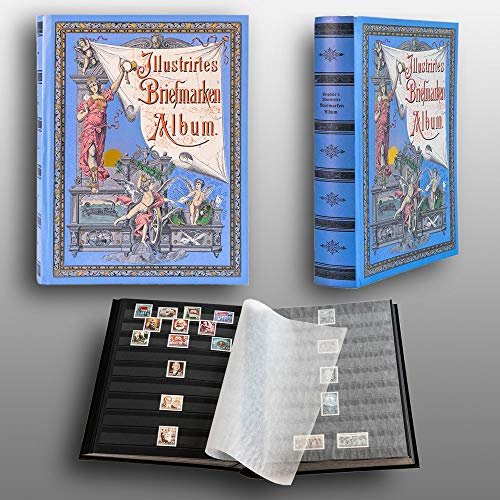 Prophila Collection Stamp Collector's Album with 60 Black Refill Sheets Heritage Design II