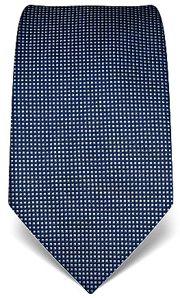Vincenzo Boretti cravatta elegante classica da uomo, 8 cm x 15 cm, di pura seta di alta qualità, idrorepellente e antisporco, motivo a quadri azzurro