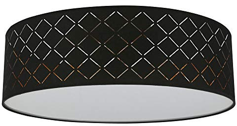 GLOBO Deckenleuchte Clarke, Textil schwarz, Kunststoff gold
