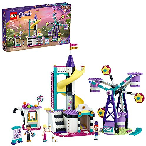 LEGO Friends Magical Ferris Wheel and Slide 41689 Building Kit for Kids Theme Park with 3 Mini-Dolls; New 2021 (545 Pieces), Multicolor, One Size