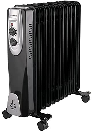 Gutfels HR 32011 - Radiatore a olio, 3 livelli di riscaldamento, 11 nervature, potenza 2500 Watt, colore nero, 5050076