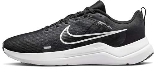 Nike Herren Downshifter 12 Laufschuh, Black/White-Dk Smoke Grey-Pure Platinum, 42.5 EU