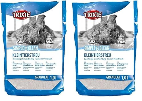 Trixie Simple-n-Clean Silikat-Kleintierstreu, 1 Liter, 400 g (2er Pack)