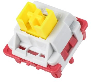 EPOMAKER x LEOBOG fabrikssmidd strömbrytare med POM-handtag, LED-plats för mekaniskt speltangentbord (LEOBOG Nimbus V3-switch, gul)