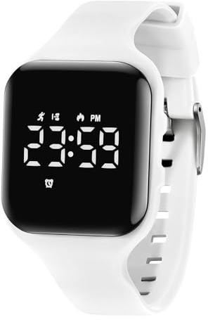 Bomieux Kids Fitness Tracker Watch Digital for Boys Girls Ages 5-12 | Alarm Clock, Stopwatch, Step Counter, No App Needed, Waterproof Sports Watch