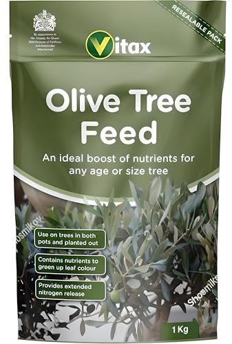 AMK® Vitax Olive Tree Fertiliser Plant Feed Food 0.9kg Pouch Designed For Olives Suitable for Pots Garden Gardening