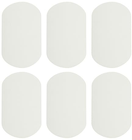 QUARKZMAN 6pz Toppe Termoadesive, Toppa Velluto Per Gomiti E Ginocchia, Per Riparazione Tessuti Per Riparazione Abbigliamento Maglioni Pantaloni Camicie,7x4 Bianco