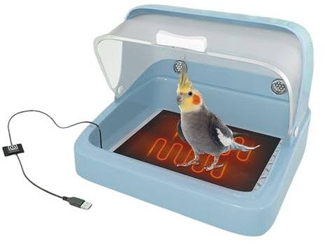 Boîte à couveuse à Poussin, boîte à couvée de Poulet | Boîte à couvain de Poulet incubateur d'oiseau - Boîte à Nidification visuelle, 3 Coussinets de Chauffage à 3 températures, Fournitures d'habitat