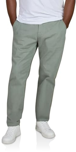 riverso RIVFiete Pantalon chino pour homme, coupe fuselée, en tissu extensible, taille élastique, couleur unie, noir, beige, vert, S, M, L, XL, XXL, 3XL, 4XL, 5XL, Iceberg Green, M