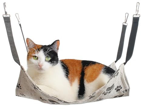 GXGM 1 Pezzi Amaca Sospesa per Gatti, Amaca con Cinghie Regolabili Letto Sospeso Altalena Traspirante con Ganci, Amaca per Piccoli Animali, Cuscino Sonno Piccoli Animali per Gatti, Conigli e Criceti