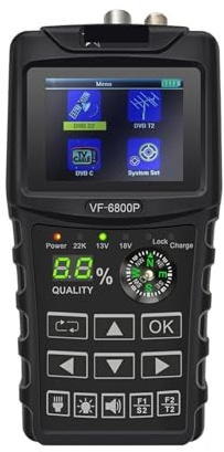 AYJYZHIAG VF6800P SAT Finder Digitale Combo Supporta DVB T2/S2/C SAT Finder Ricevitore TV Satellitare Sintonizzatore Segnale DVB-T2