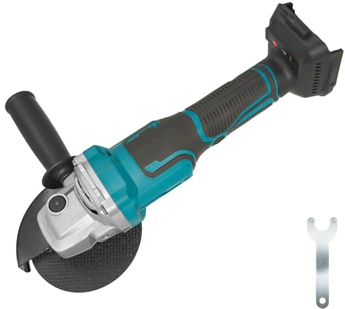 Professionell batterivinkelslip för Makita 18 V batteri, 9 000 varv/min kompakt professionell slipmaskin, 125 mm slipskiva med slipnyckel för slipning, skärning och polering (utan batteri)