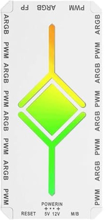 LED ARGB-, fjärrstyrd 3-stifts PWM-fläktdelare och belysningstillbehör, justerbar färgfunktion, RGB-fläktkontroll för spelare män kvinnor med hemkontor festinställning