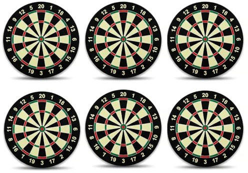 Nivofu 6 Pezzi di Dart Telaio Sottobicchieri, Rotondi isolanti Sottobicchieri, Tappetini Retrò, sottobicchiere Cool Dart Board Tappetini antiscivolo per caffè, birra, vino, bottiglia