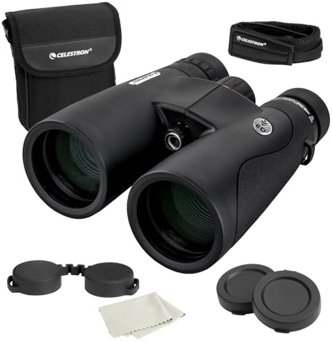 Celestron–Nature DX ED 12x50 Premium Binoculars –Extra-Low Dispersion Objective Lenses –Outdoor and Birding Binocular–Fully Multi-Coated with BaK-4 Prisms–Rubber Armored – Fog & Waterproof Binoculars